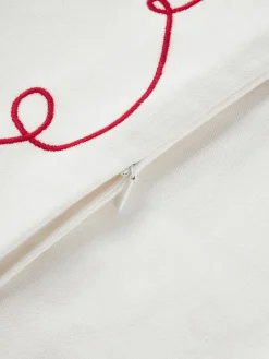 Geborduurde kussenhoes Alora met kerstmotief^Westwing Collection Fashion