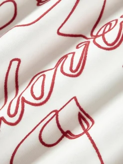 Geborduurde kussenhoes Alora met kerstmotief^Westwing Collection Fashion