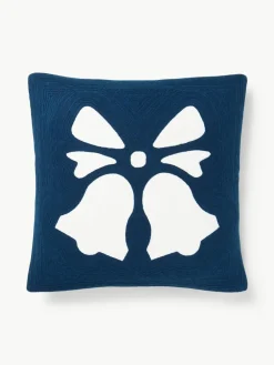Geborduurde kussenhoes Elysia met belmotief^Westwing Collection New