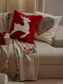 Geborduurde kussenhoes Elysia met hert motief^Westwing Collection Best
