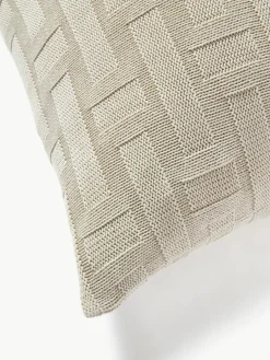 Gebreide katoenen kussenhoes Gwen^Westwing Collection New