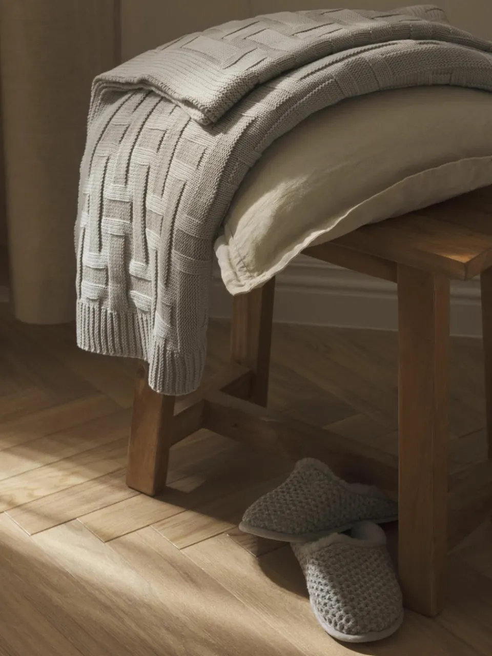 Gebreide katoenen plaid Gwen^Westwing Collection Hot