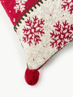 Gebreide kussenhoes Derby met kerstmotief^Westwing Collection Hot