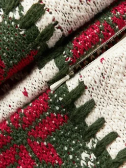 Gebreide kussenhoes Derby met kerstmotief^Westwing Collection Hot