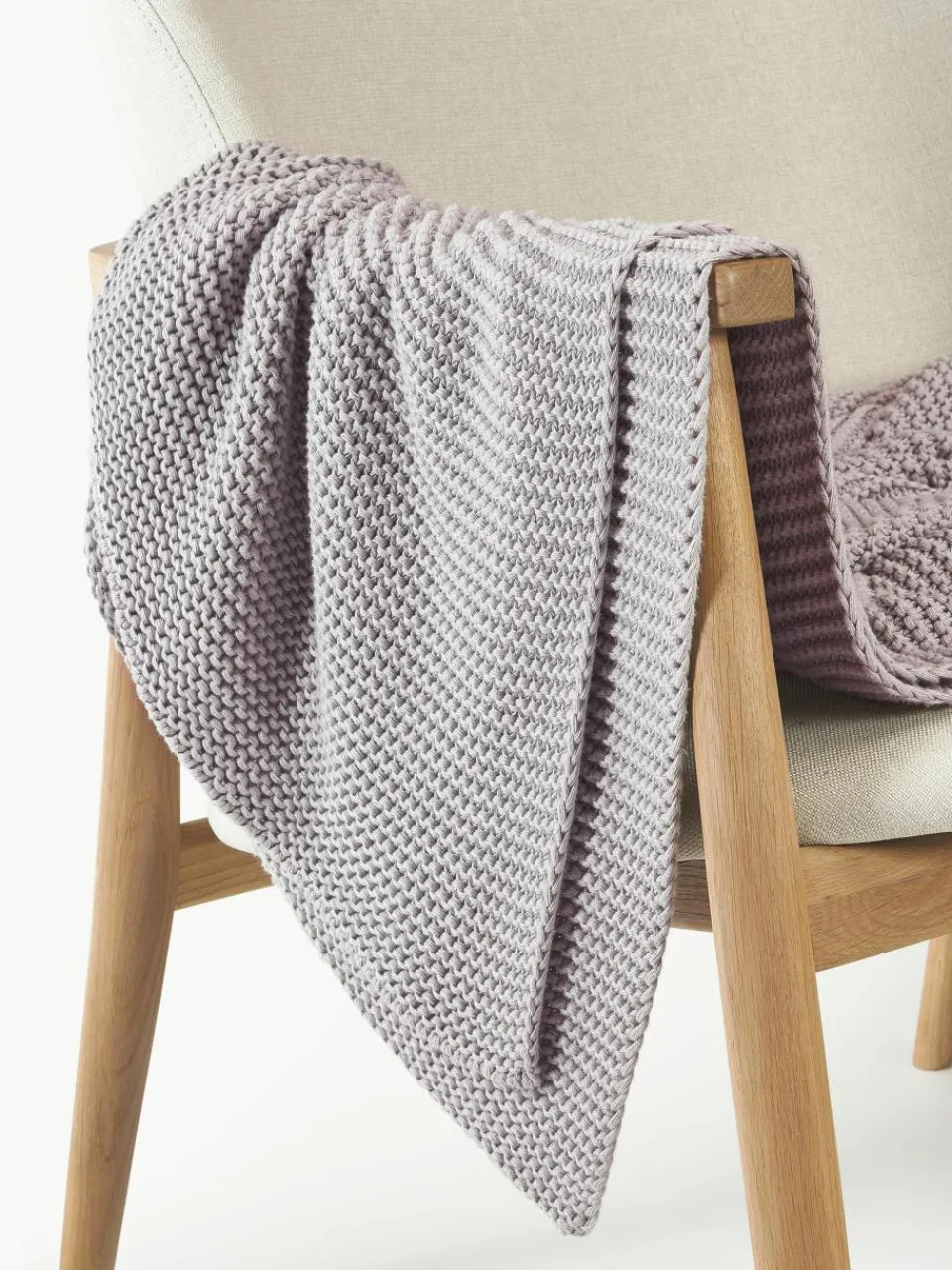 Gebreide plaid Adalyn van biokatoen^Westwing Collection New
