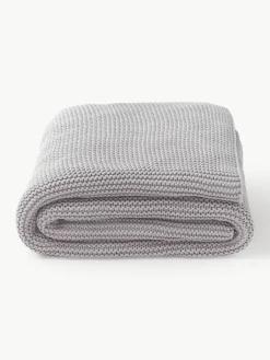 Gebreide plaid Adalyn van biokatoen^Westwing Collection New