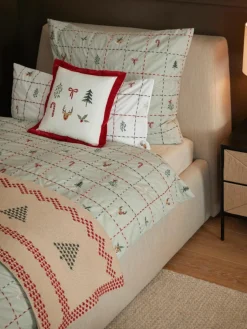 Gebreide plaid Kristian met kerstmotief^Westwing Collection New