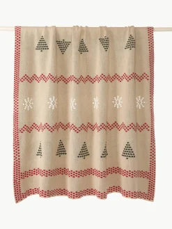 Gebreide plaid Kristian met kerstmotief^Westwing Collection New