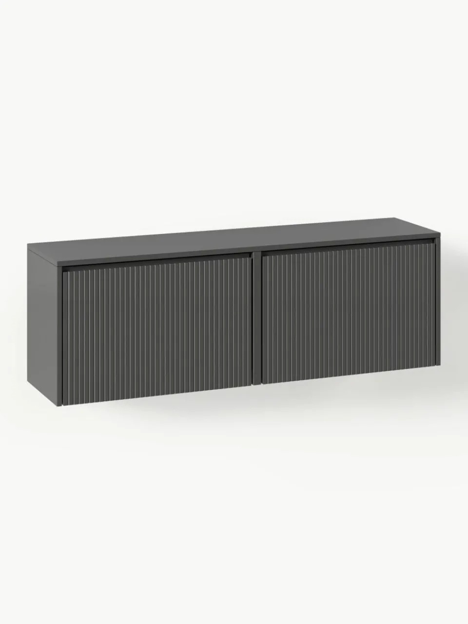 Gecanneleerde schoenenkast Shea voor wandmontage met opvouwbare vakken^Westwing Collection Best