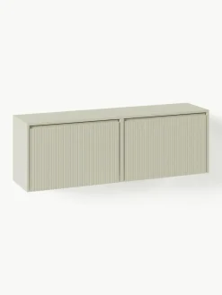 Gecanneleerde schoenenkast Shea voor wandmontage met opvouwbare vakken^Westwing Collection Best