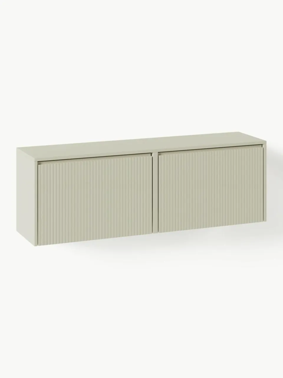 Gecanneleerde schoenenkast Shea voor wandmontage met opvouwbare vakken^Westwing Collection Best