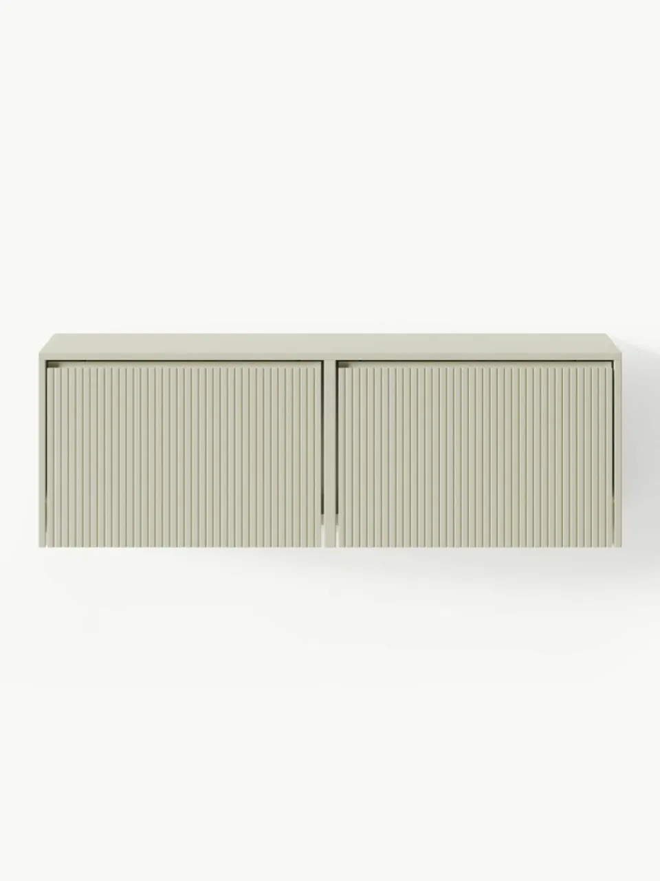 Gecanneleerde schoenenkast Shea voor wandmontage met opvouwbare vakken^Westwing Collection Best