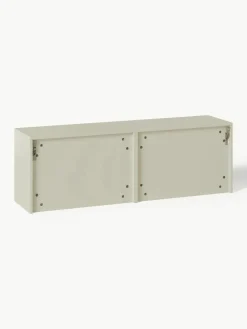 Gecanneleerde schoenenkast Shea voor wandmontage met opvouwbare vakken^Westwing Collection Best