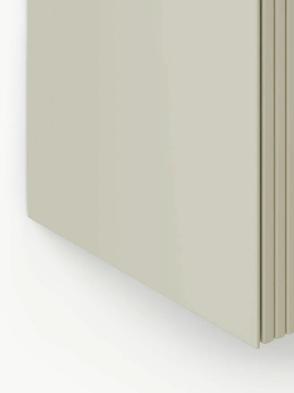 Gecanneleerde schoenenkast Shea voor wandmontage met opvouwbare vakken^Westwing Collection Best