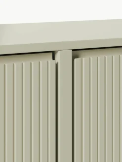 Gecanneleerde schoenenkast Shea voor wandmontage met opvouwbare vakken^Westwing Collection Best
