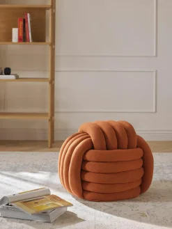 Geknoopte poef Twist^Westwing Collection Clearance