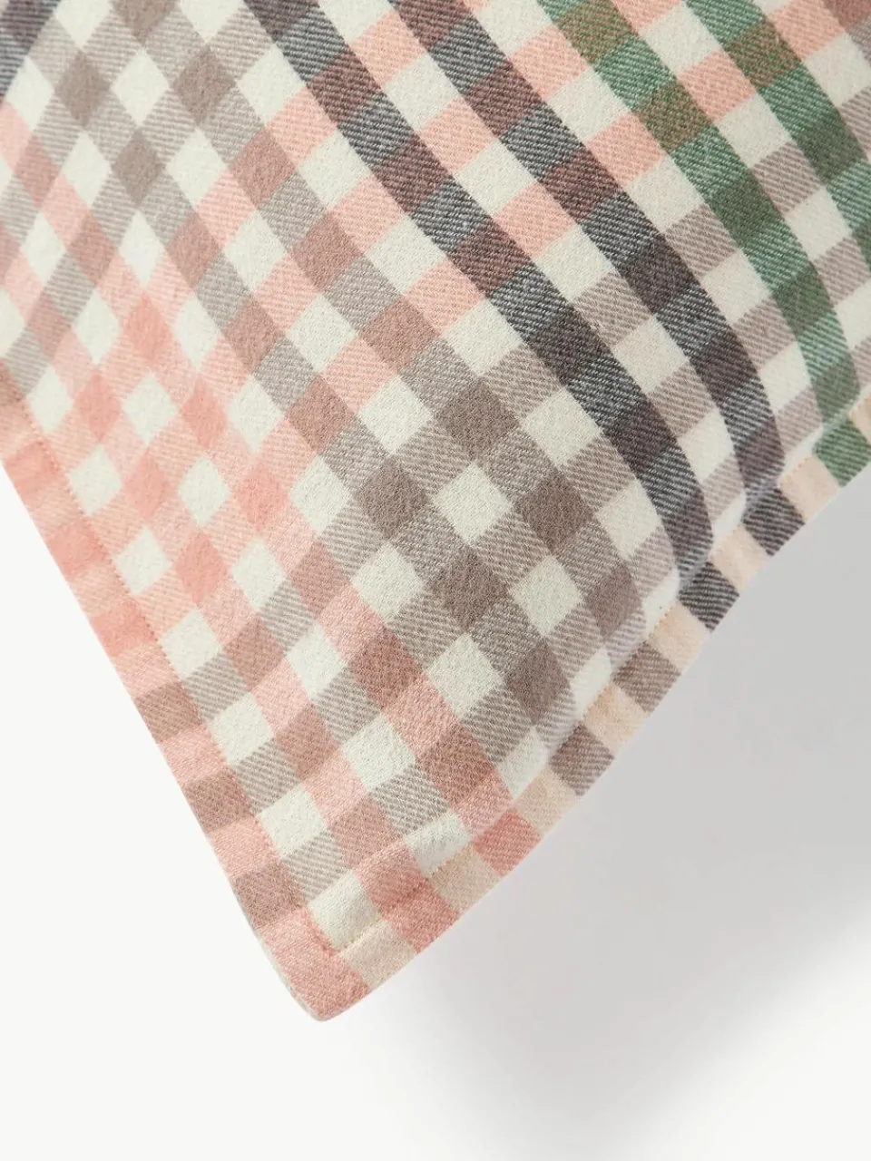 Geruit flanellen dekbedovertrek Eli^Westwing Collection New