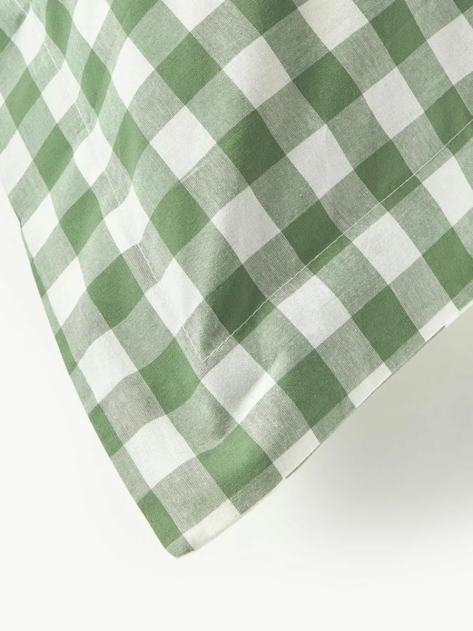 Geruit katoenen dekbedovertrek Nels^Westwing Collection Online