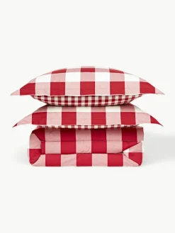 Geruit katoenen dekbedovertrek Nels^Westwing Collection Online