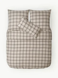 Geruite flanellen dekbedovertrek Macy^Westwing Collection Online