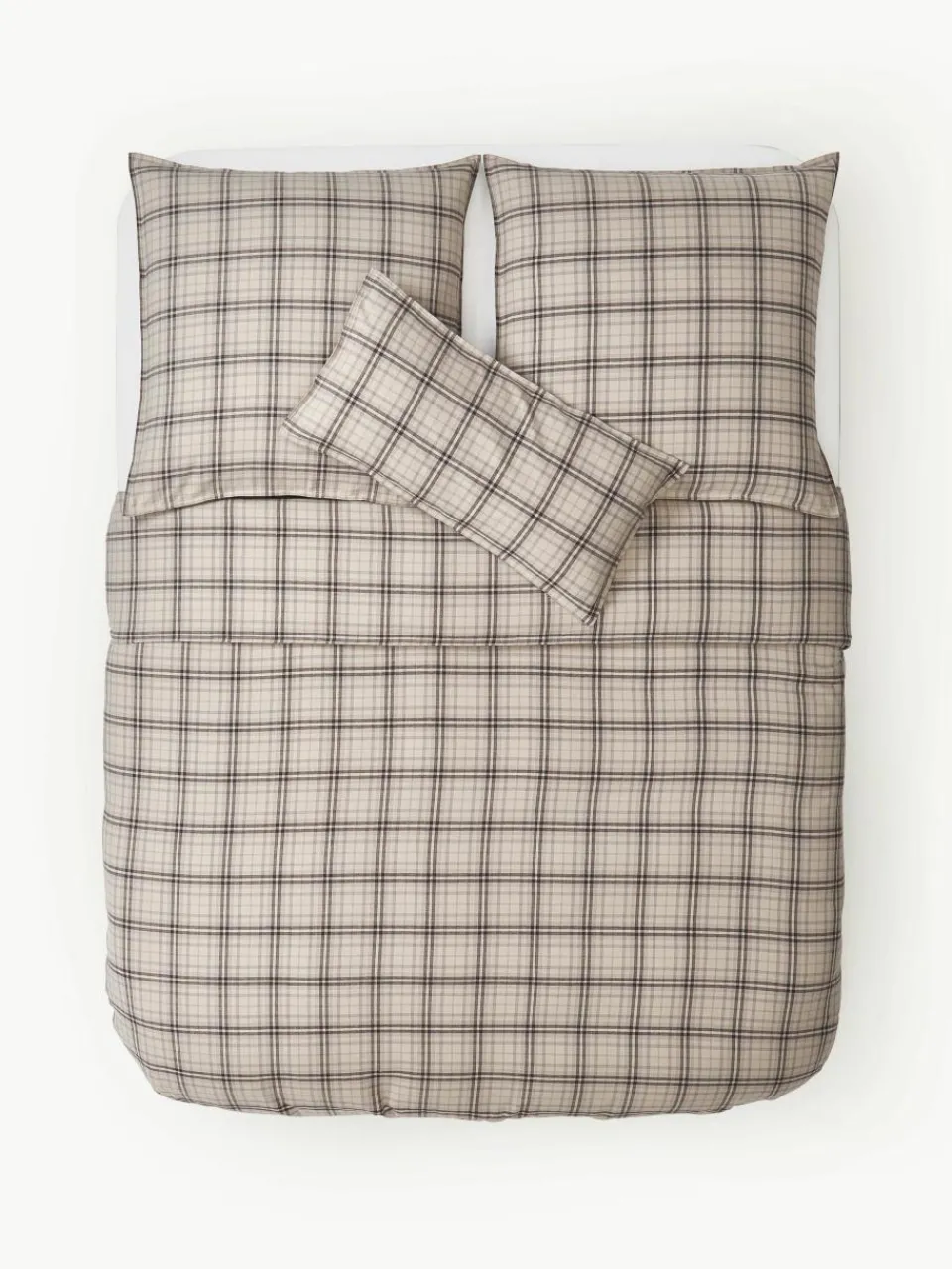 Geruite flanellen dekbedovertrek Macy^Westwing Collection Online