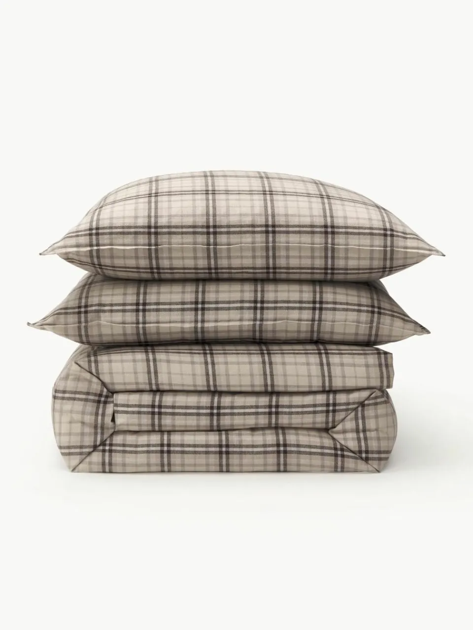 Geruite flanellen dekbedovertrek Macy^Westwing Collection Online