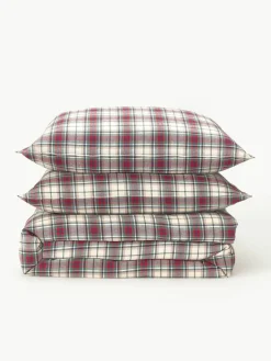 Geruite flanellen dekbedovertrek Linsay^Westwing Collection Outlet