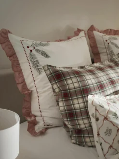 Geruite flanellen dekbedovertrek Linsay^Westwing Collection Outlet