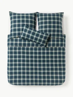 Geruite flanellen dekbedovertrek Macy^Westwing Collection Outlet