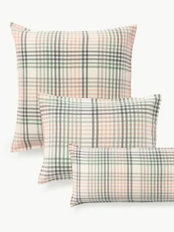 Geruite flanellen kussenhoes Eli^Westwing Collection Outlet