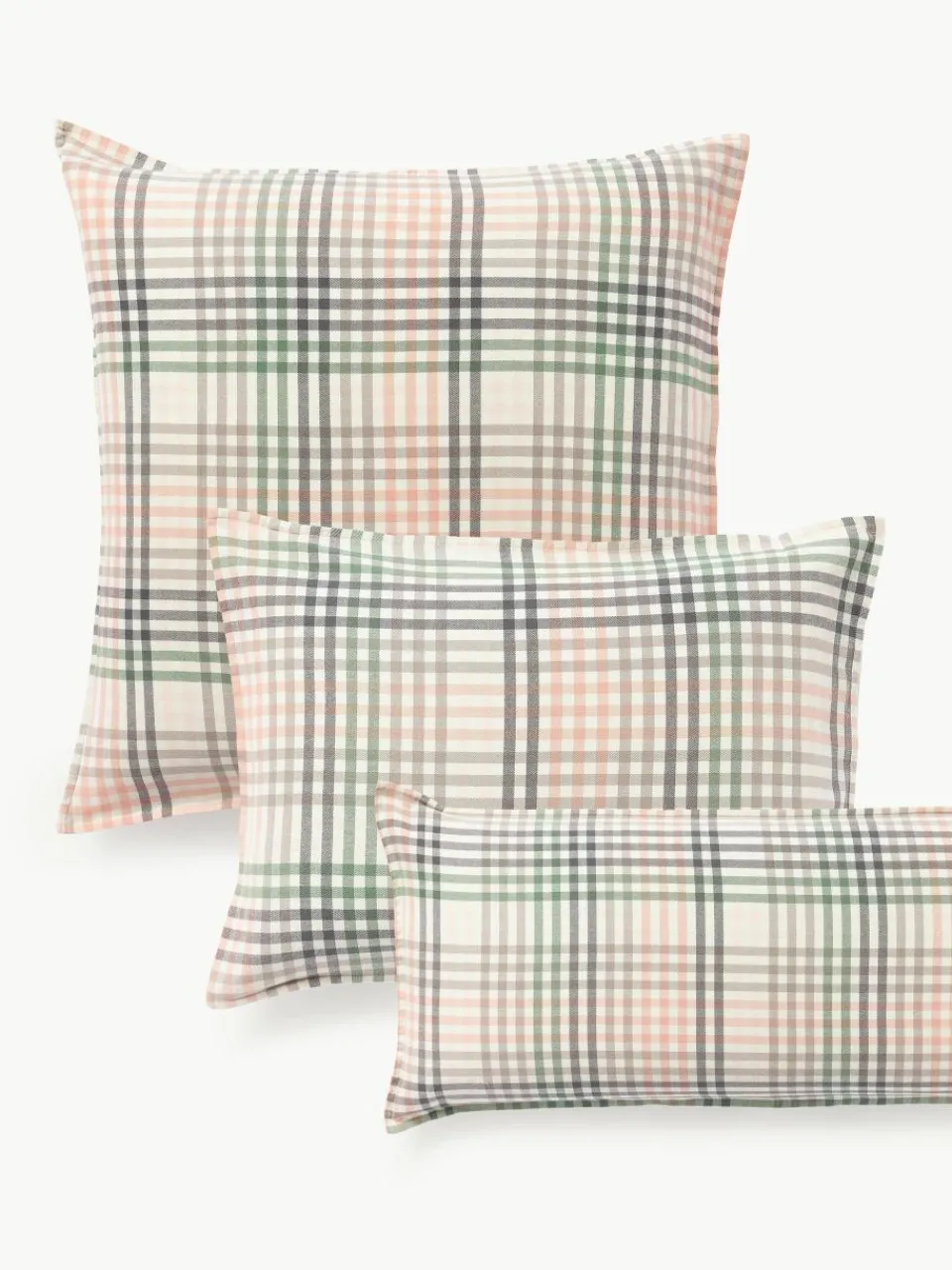 Geruite flanellen kussenhoes Eli^Westwing Collection Outlet