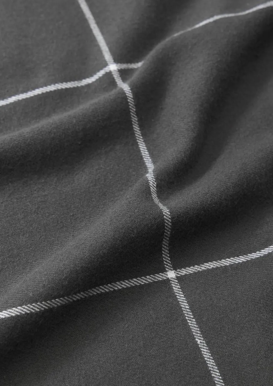 Geruite flanellen omkeerbare kussensloop Noelle van katoen^Westwing Collection New