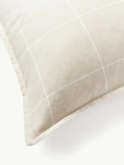Geruite flanellen omkeerbare kussensloop Noelle van katoen^Westwing Collection Fashion