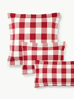 Geruite katoenen kussenhoes Nels^Westwing Collection Outlet
