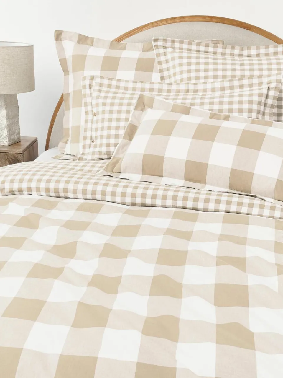 Geruite katoenen kussensloop Nels^Westwing Collection Clearance