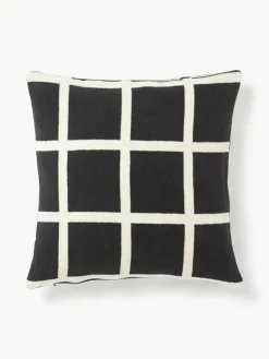 Geruite kussenhoes Edison^Westwing Collection Hot