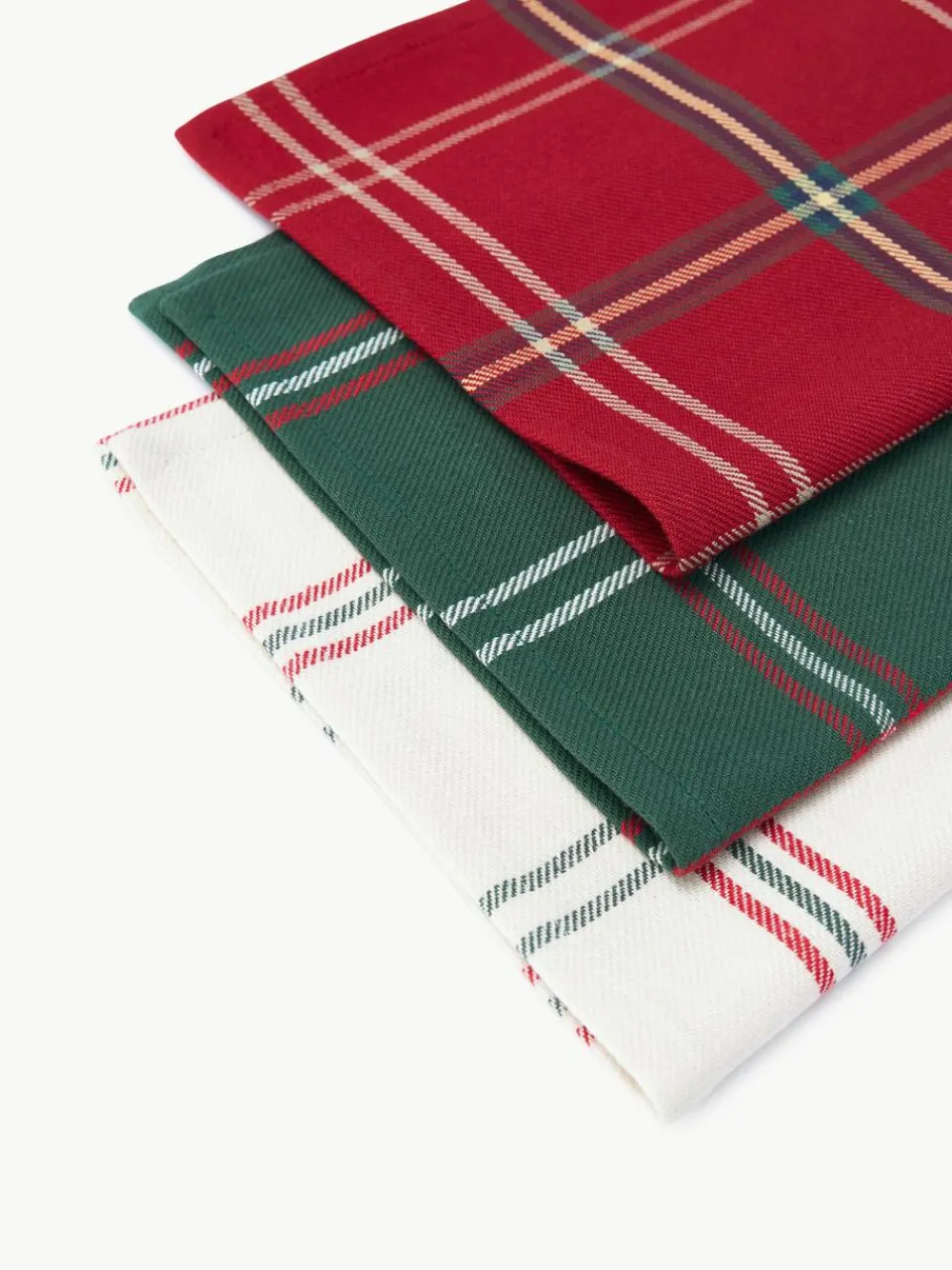 Geruite stoffen servetten Aster, 4 stuks^Westwing Collection Hot