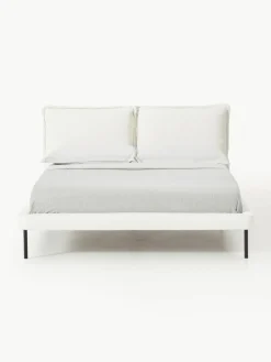 Gestoffeerd bed Amelia van teddy bouclé^Westwing Collection Clearance