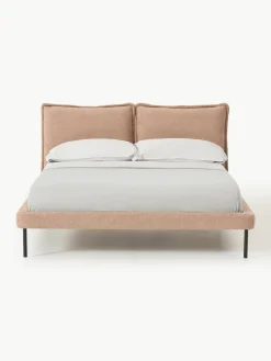 Gestoffeerd bed Amelia van teddy bouclé^Westwing Collection Sale