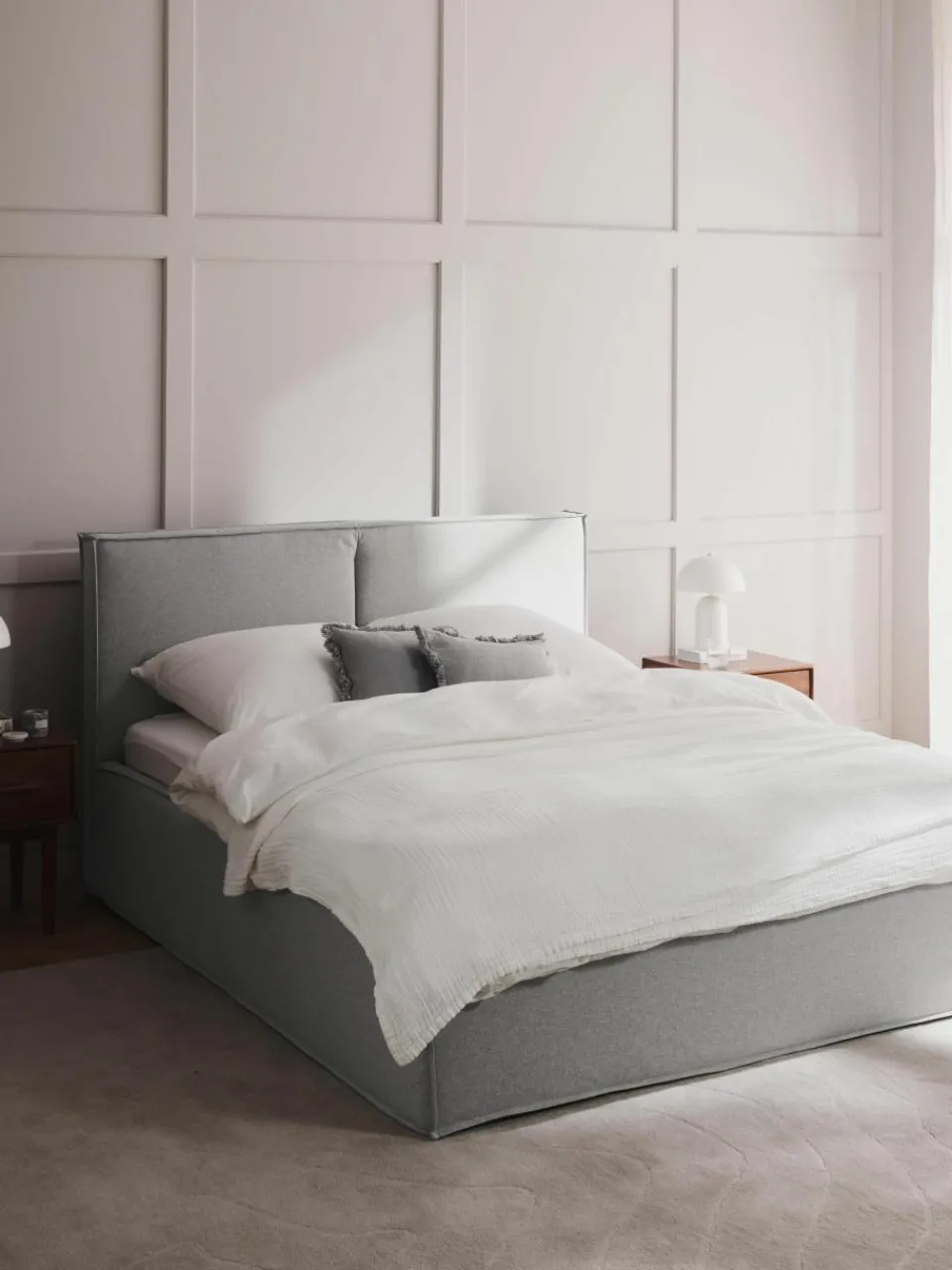 Gestoffeerd bed Dream met opbergruimte^Westwing Collection Clearance