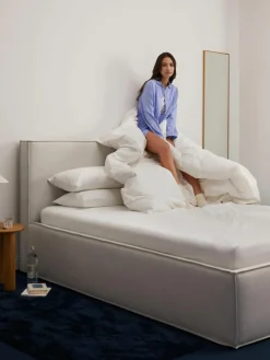 Gestoffeerd bed Dream met opbergruimte^Westwing Collection Sale