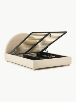 Gestoffeerd bed Ebba met opbergruimte^Westwing Collection Discount