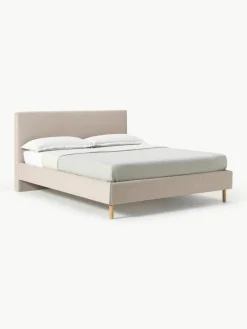 Gestoffeerd bed Giulia met houten poten^Westwing Collection Best