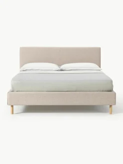 Gestoffeerd bed Giulia met houten poten^Westwing Collection Best