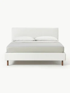 Gestoffeerd bed Giulia met houten poten^Westwing Collection Sale