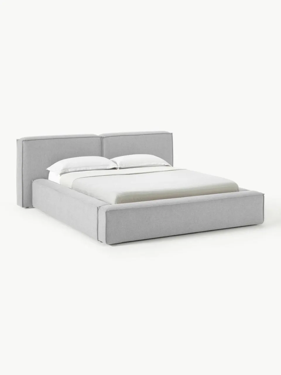 Gestoffeerd bed Lennon met opbergruimte^Westwing Collection Fashion