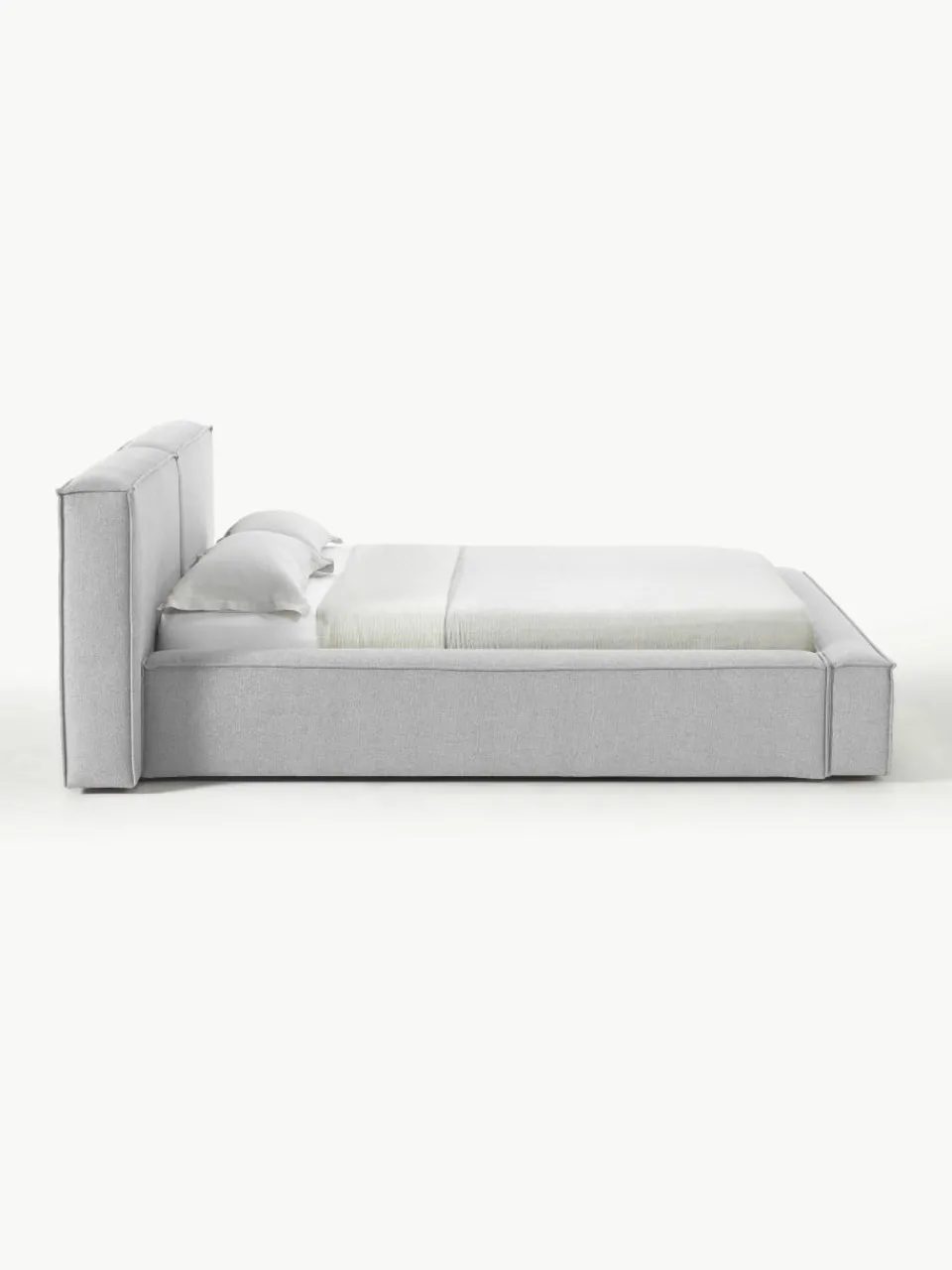 Gestoffeerd bed Lennon met opbergruimte^Westwing Collection Fashion