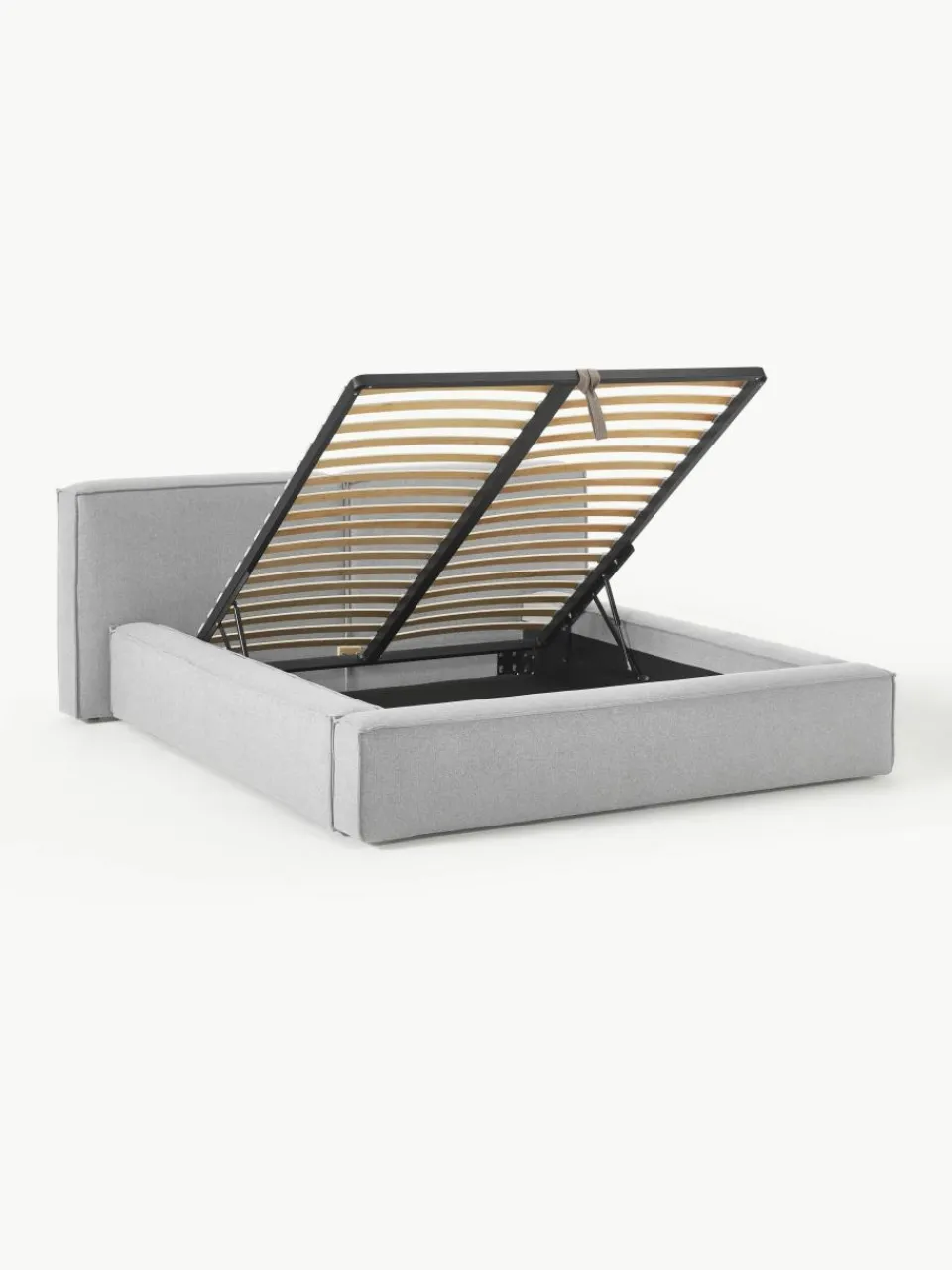 Gestoffeerd bed Lennon met opbergruimte^Westwing Collection Fashion