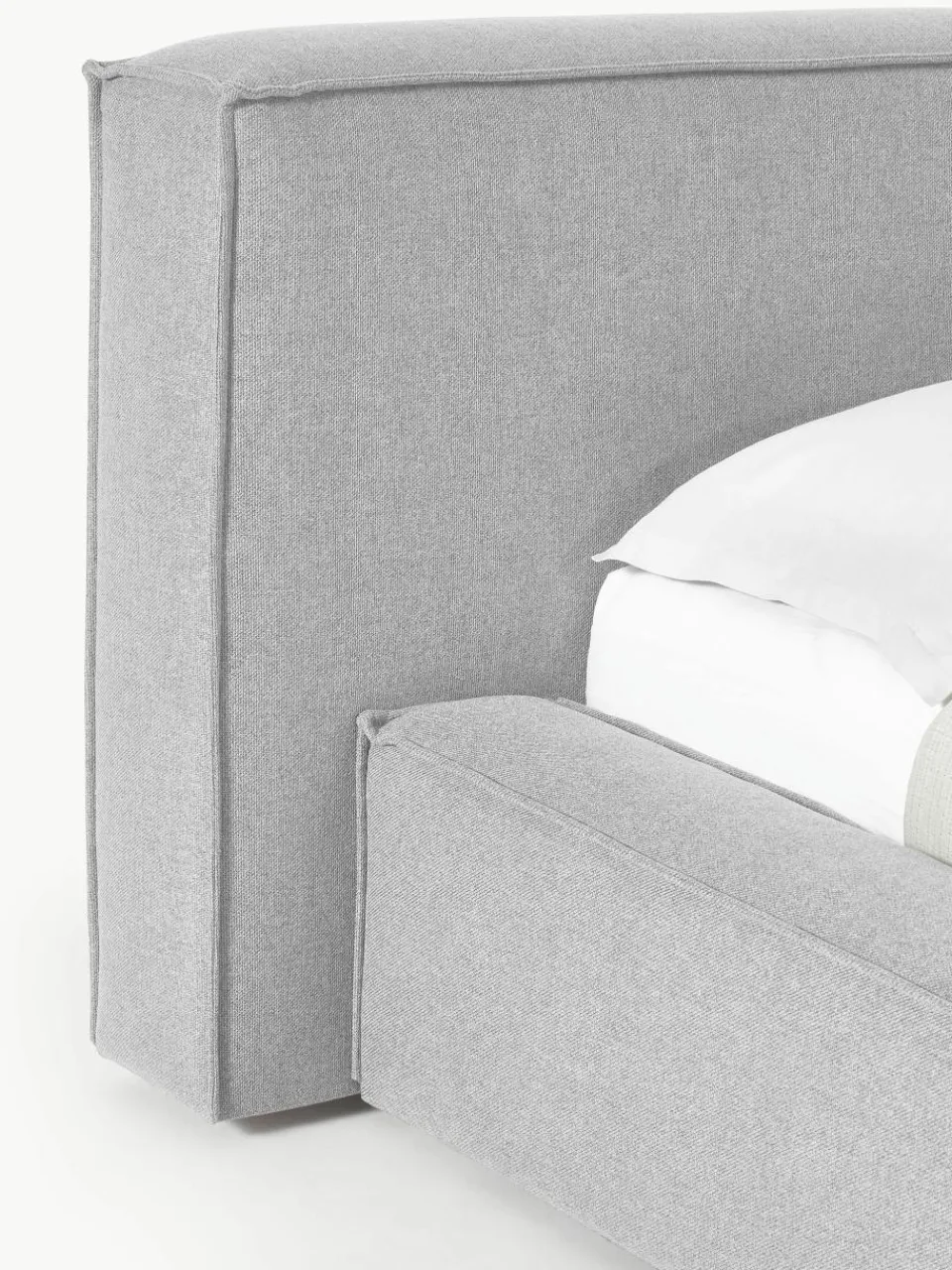Gestoffeerd bed Lennon met opbergruimte^Westwing Collection Fashion