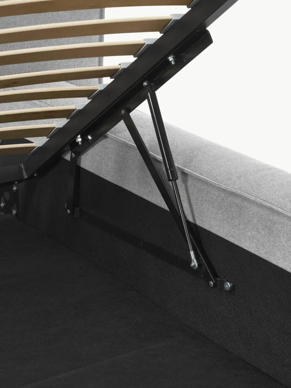 Gestoffeerd bed Lennon met opbergruimte^Westwing Collection Fashion